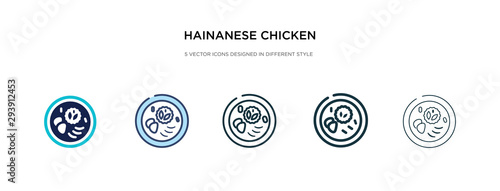 hainanese chicken icon in different style vector illustration. two colored and black hainanese chicken vector icons designed in filled, outline, line and stroke style can be used for web, mobile, ui