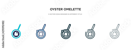 oyster omelette icon in different style vector illustration. two colored and black oyster omelette vector icons designed in filled, outline, line and stroke style can be used for web, mobile, ui