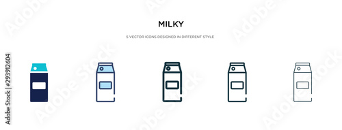 milky icon in different style vector illustration. two colored and black milky vector icons designed in filled, outline, line and stroke style can be used for web, mobile, ui