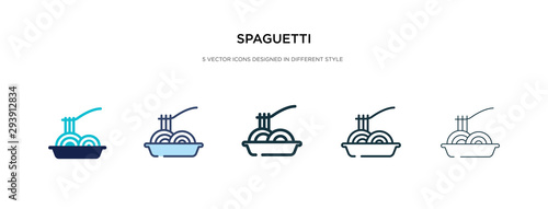 spaguetti icon in different style vector illustration. two colored and black spaguetti vector icons designed in filled, outline, line and stroke style can be used for web, mobile, ui