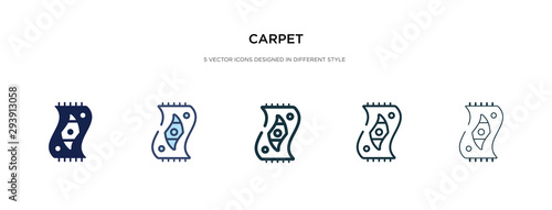 carpet icon in different style vector illustration. two colored and black carpet vector icons designed in filled, outline, line and stroke style can be used for web, mobile, ui