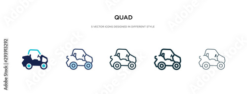 quad icon in different style vector illustration. two colored and black quad vector icons designed in filled, outline, line and stroke style can be used for web, mobile, ui