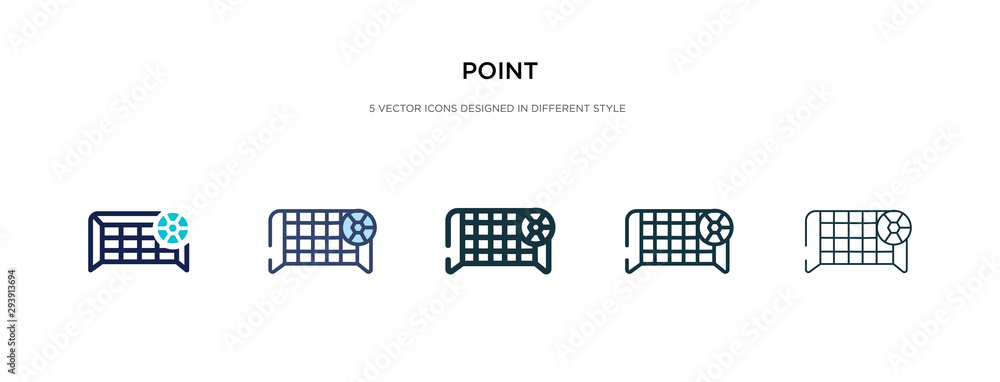 point icon in different style vector illustration. two colored and black point vector icons designed in filled, outline, line and stroke style can be used for web, mobile, ui