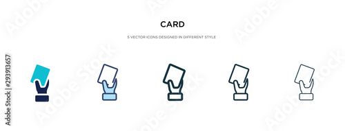card icon in different style vector illustration. two colored and black card vector icons designed in filled, outline, line and stroke style can be used for web, mobile, ui