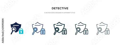 detective icon in different style vector illustration. two colored and black detective vector icons designed in filled, outline, line and stroke style can be used for web, mobile, ui