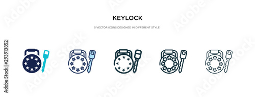 keylock icon in different style vector illustration. two colored and black keylock vector icons designed in filled, outline, line and stroke style can be used for web, mobile, ui