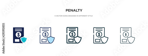 penalty icon in different style vector illustration. two colored and black penalty vector icons designed in filled, outline, line and stroke style can be used for web, mobile, ui