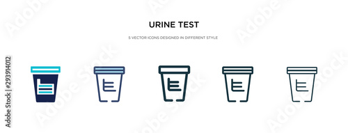 urine test icon in different style vector illustration. two colored and black urine test vector icons designed in filled, outline, line and stroke style can be used for web, mobile, ui