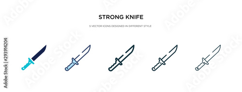 strong knife icon in different style vector illustration. two colored and black strong knife vector icons designed in filled, outline, line and stroke style can be used for web, mobile, ui