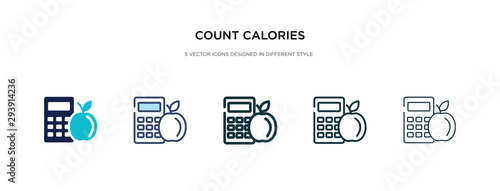 count calories icon in different style vector illustration. two colored and black count calories vector icons designed in filled, outline, line and stroke style can be used for web, mobile, ui