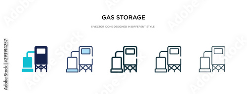 gas storage icon in different style vector illustration. two colored and black gas storage vector icons designed in filled, outline, line and stroke style can be used for web, mobile, ui © zaurrahimov