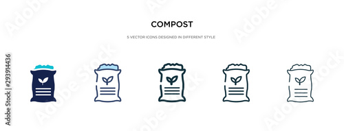 compost icon in different style vector illustration. two colored and black compost vector icons designed in filled, outline, line and stroke style can be used for web, mobile, ui