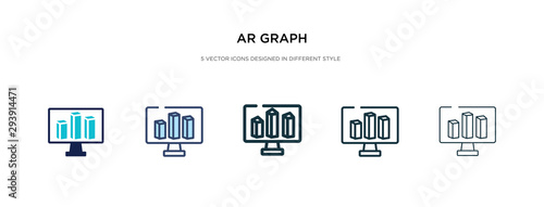 ar graph icon in different style vector illustration. two colored and black ar graph vector icons designed in filled, outline, line and stroke style can be used for web, mobile, ui