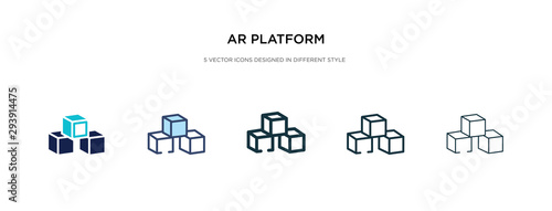 ar platform icon in different style vector illustration. two colored and black ar platform vector icons designed in filled, outline, line and stroke style can be used for web, mobile, ui
