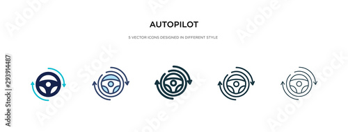 autopilot icon in different style vector illustration. two colored and black autopilot vector icons designed in filled, outline, line and stroke style can be used for web, mobile, ui