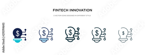 fintech innovation icon in different style vector illustration. two colored and black fintech innovation vector icons designed in filled, outline, line and stroke style can be used for web, mobile,