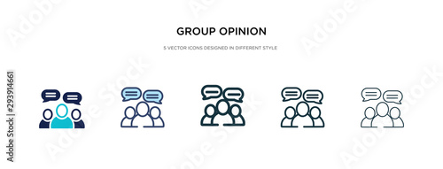 group opinion icon in different style vector illustration. two colored and black group opinion vector icons designed in filled, outline, line and stroke style can be used for web, mobile, ui