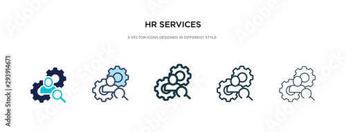 hr services icon in different style vector illustration. two colored and black hr services vector icons designed in filled, outline, line and stroke style can be used for web, mobile, ui