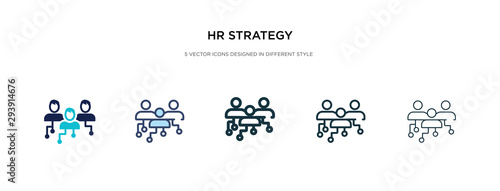 hr strategy icon in different style vector illustration. two colored and black hr strategy vector icons designed in filled, outline, line and stroke style can be used for web, mobile, ui