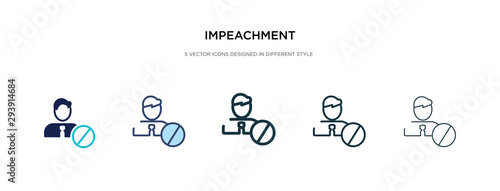 impeachment icon in different style vector illustration. two colored and black impeachment vector icons designed in filled, outline, line and stroke style can be used for web, mobile, ui