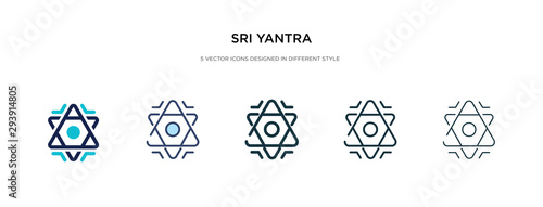 sri yantra icon in different style vector illustration. two colored and black sri yantra vector icons designed in filled, outline, line and stroke style can be used for web, mobile, ui