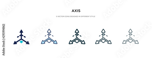 axis icon in different style vector illustration. two colored and black axis vector icons designed in filled, outline, line and stroke style can be used for web, mobile, ui photo