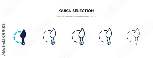 quick selection icon in different style vector illustration. two colored and black quick selection vector icons designed in filled, outline, line and stroke style can be used for web, mobile, ui