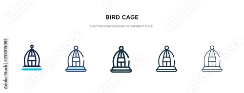 bird cage icon in different style vector illustration. two colored and black bird cage vector icons designed in filled  outline  line and stroke style can be used for web  mobile  ui