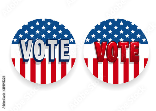 2020 Vote in USA american president banner