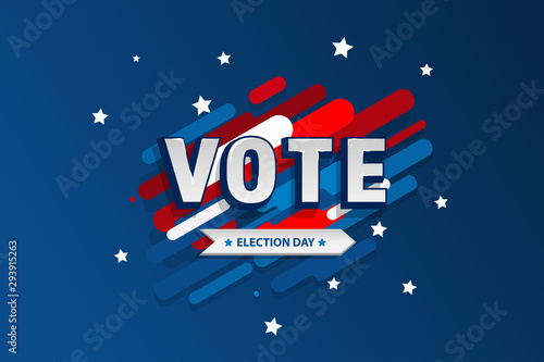 2020 Vote in USA american president banner