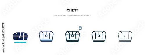 chest icon in different style vector illustration. two colored and black chest vector icons designed in filled, outline, line and stroke style can be used for web, mobile, ui