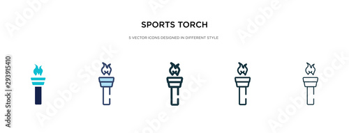 sports torch icon in different style vector illustration. two colored and black sports torch vector icons designed in filled, outline, line and stroke style can be used for web, mobile, ui