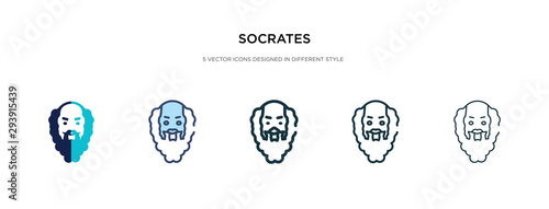 socrates icon in different style vector illustration. two colored and black socrates vector icons designed in filled, outline, line and stroke style can be used for web, mobile, ui