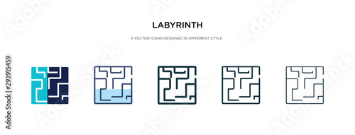labyrinth icon in different style vector illustration. two colored and black labyrinth vector icons designed in filled, outline, line and stroke style can be used for web, mobile, ui
