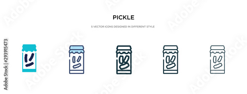 pickle icon in different style vector illustration. two colored and black pickle vector icons designed in filled, outline, line and stroke style can be used for web, mobile, ui