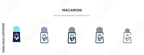 macaroni icon in different style vector illustration. two colored and black macaroni vector icons designed in filled, outline, line and stroke style can be used for web, mobile, ui