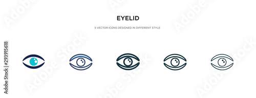 eyelid icon in different style vector illustration. two colored and black eyelid vector icons designed in filled, outline, line and stroke style can be used for web, mobile, ui