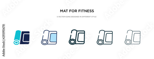 mat for fitness icon in different style vector illustration. two colored and black mat for fitness vector icons designed in filled, outline, line and stroke style can be used for web, mobile, ui