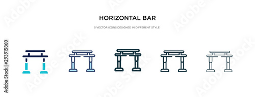 horizontal bar icon in different style vector illustration. two colored and black horizontal bar vector icons designed in filled, outline, line and stroke style can be used for web, mobile, ui
