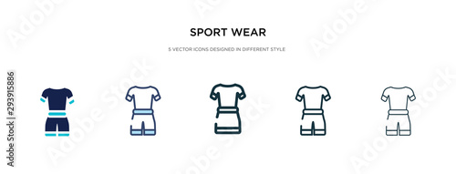 sport wear icon in different style vector illustration. two colored and black sport wear vector icons designed in filled, outline, line and stroke style can be used for web, mobile, ui