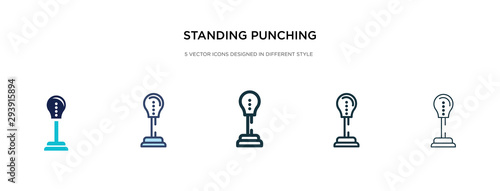 standing punching ball icon in different style vector illustration. two colored and black standing punching ball vector icons designed in filled, outline, line and stroke style can be used for web,