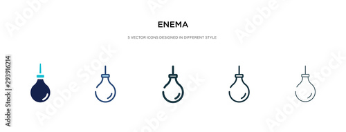 enema icon in different style vector illustration. two colored and black enema vector icons designed in filled, outline, line and stroke style can be used for web, mobile, ui photo