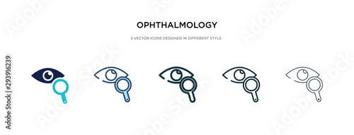 ophthalmology icon in different style vector illustration. two colored and black ophthalmology vector icons designed in filled, outline, line and stroke style can be used for web, mobile, ui