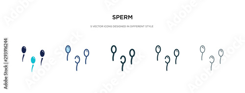 sperm icon in different style vector illustration. two colored and black sperm vector icons designed in filled, outline, line and stroke style can be used for web, mobile, ui