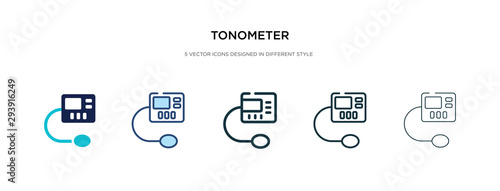 tonometer icon in different style vector illustration. two colored and black tonometer vector icons designed in filled, outline, line and stroke style can be used for web, mobile, ui