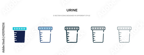 urine icon in different style vector illustration. two colored and black urine vector icons designed in filled, outline, line and stroke style can be used for web, mobile, ui photo