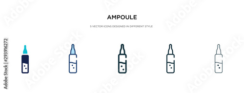 ampoule icon in different style vector illustration. two colored and black ampoule vector icons designed in filled, outline, line and stroke style can be used for web, mobile, ui