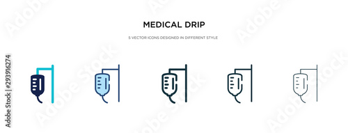 medical drip icon in different style vector illustration. two colored and black medical drip vector icons designed in filled, outline, line and stroke style can be used for web, mobile, ui