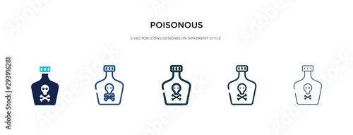 poisonous icon in different style vector illustration. two colored and black poisonous vector icons designed in filled, outline, line and stroke style can be used for web, mobile, ui