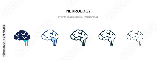 neurology icon in different style vector illustration. two colored and black neurology vector icons designed in filled, outline, line and stroke style can be used for web, mobile, ui